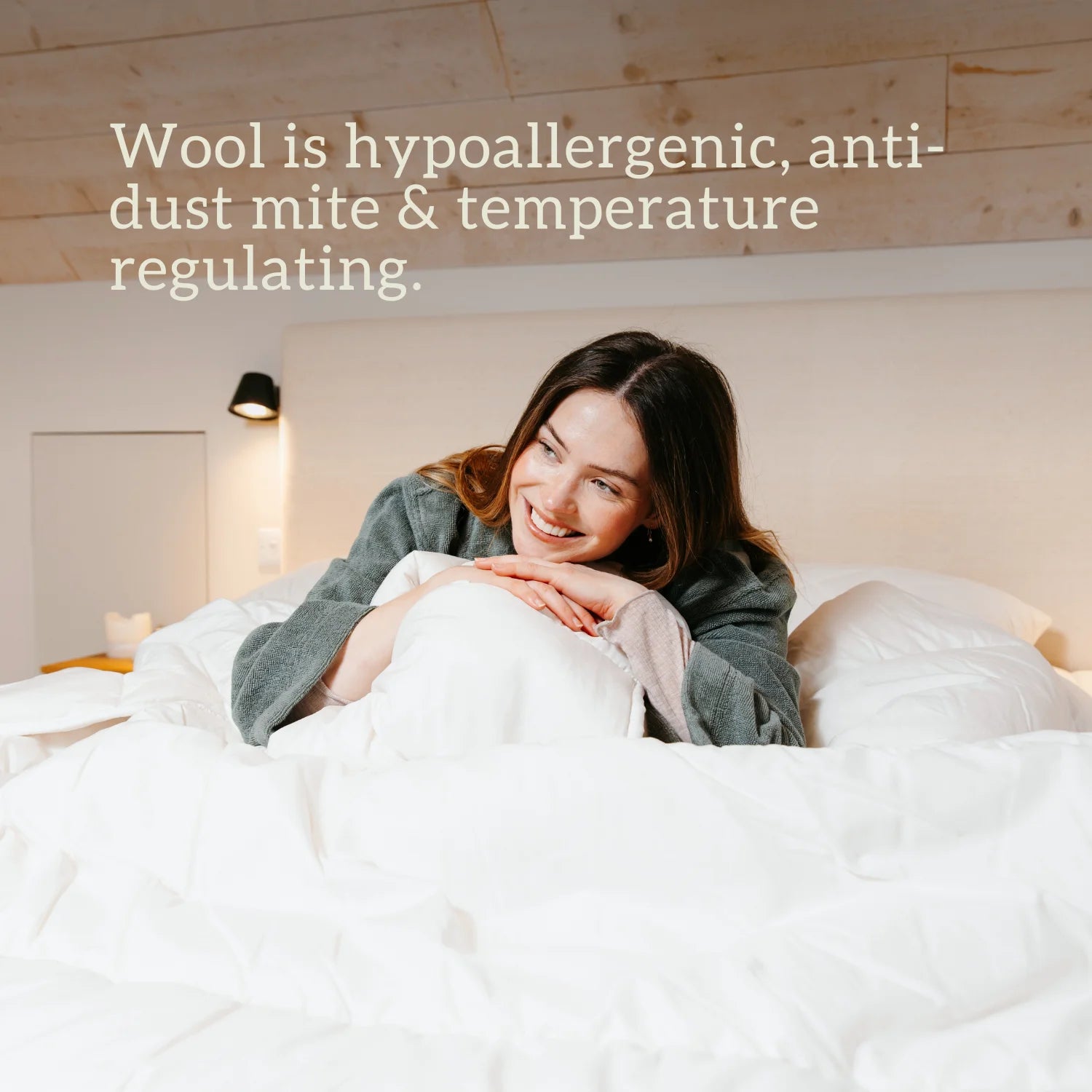 Natural Wool Duvet - Made in UK - British Wool 100% cotton natural local ethical duvet healthiest hypoallergenic anti dust mite temperature regulating