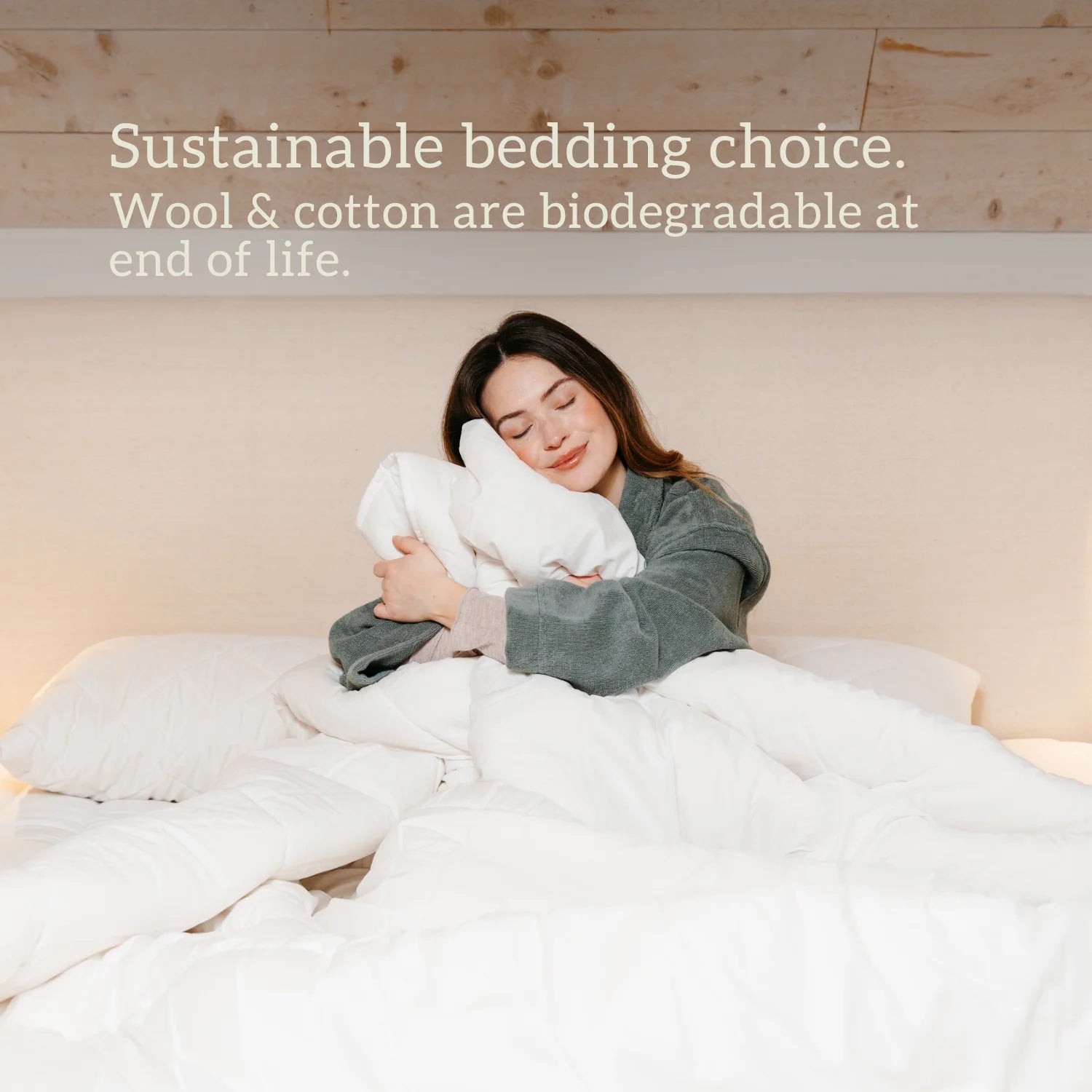 Natural Wool Duvet - Made in UK - British Wool 100% cotton natural local ethical duvet healthiest hypoallergenic anti dust mite temperature regulating