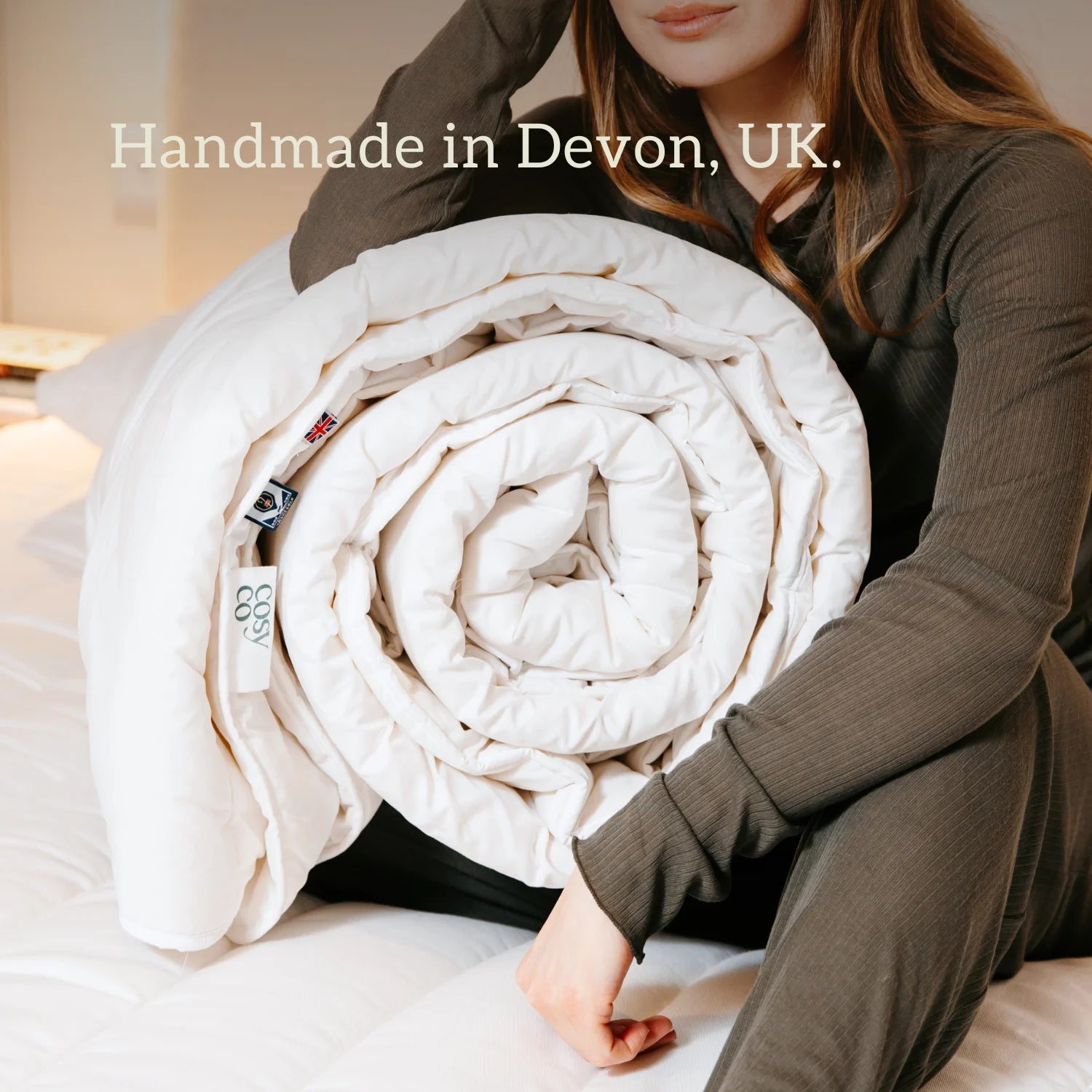 Natural Wool Duvet - Made in UK - British Wool 100% cotton natural local ethical duvet healthiest hypoallergenic anti dust mite temperature regulating