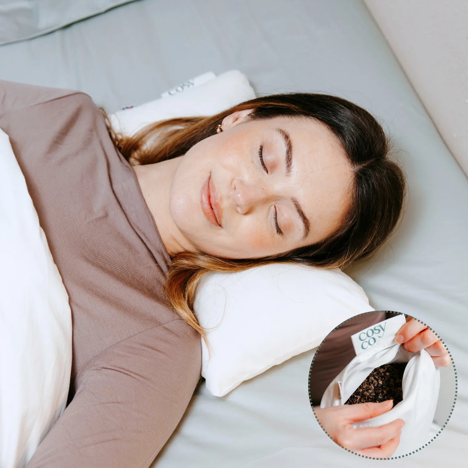 Small Organic Japanese Neck Pillow - Wool or Buckwheat