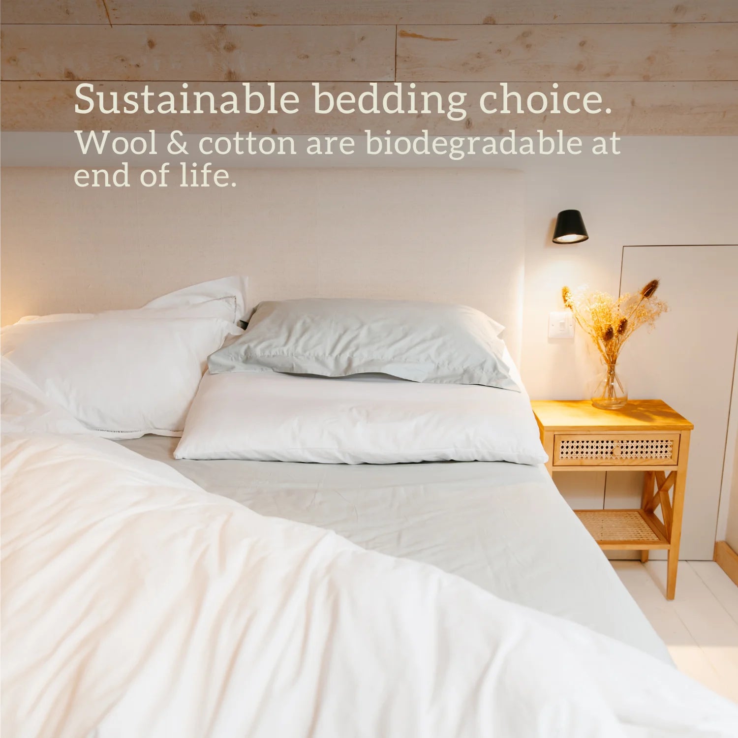 Organic Wool Bed Wedge Sustainable bedding choice