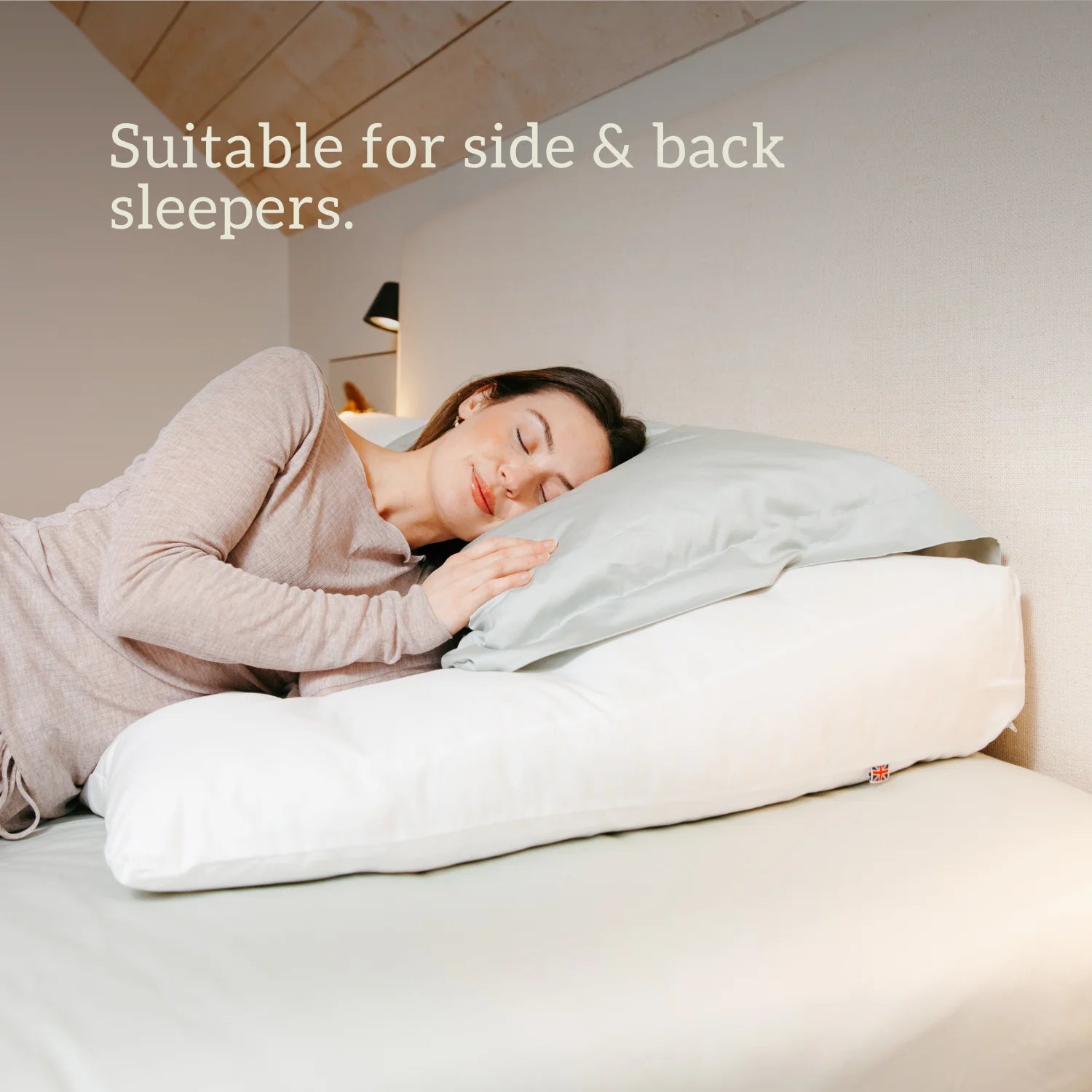 Organic Wool Bed Wedge suitable for back and side sleepers