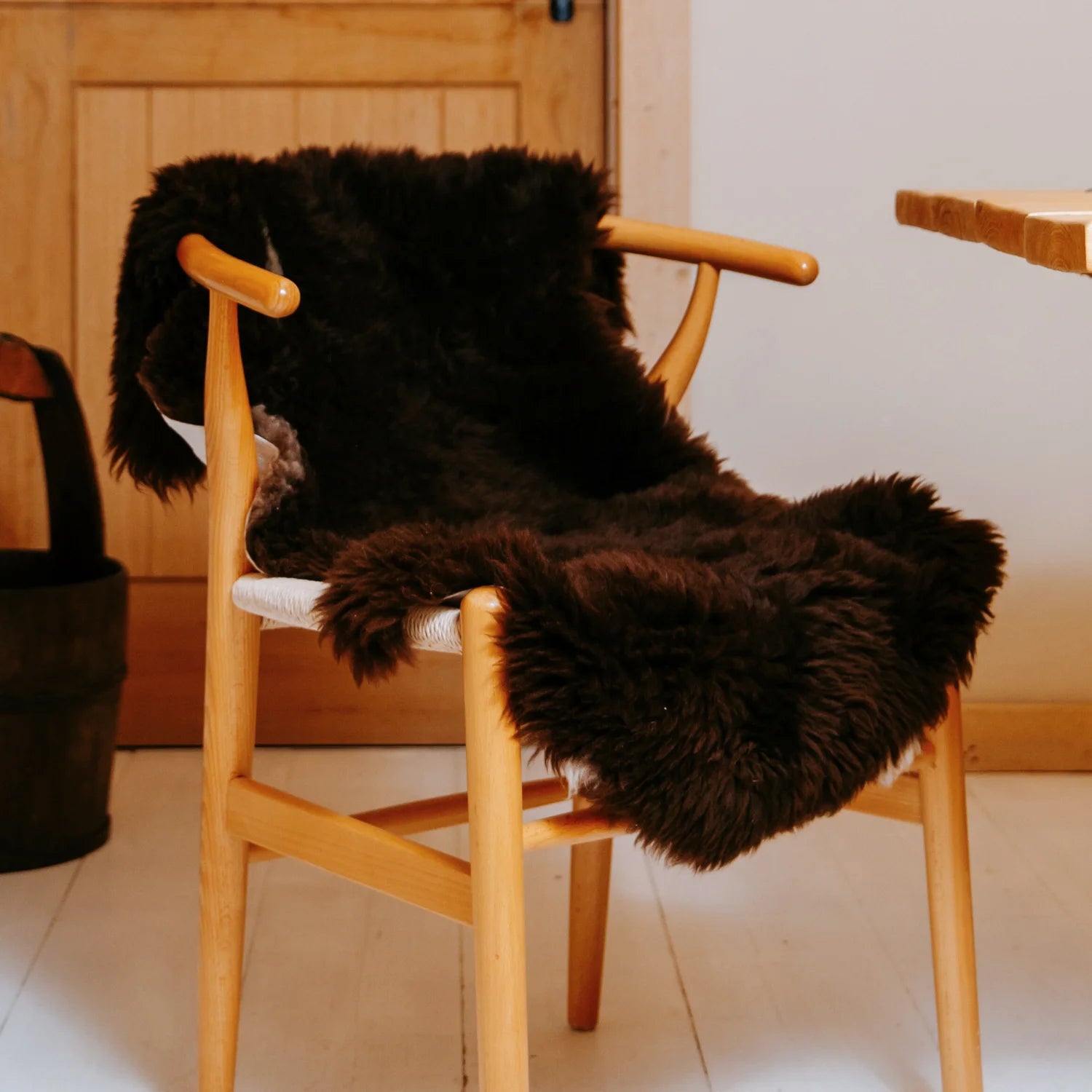 British Sheepskin Rug - Real brown chocolate