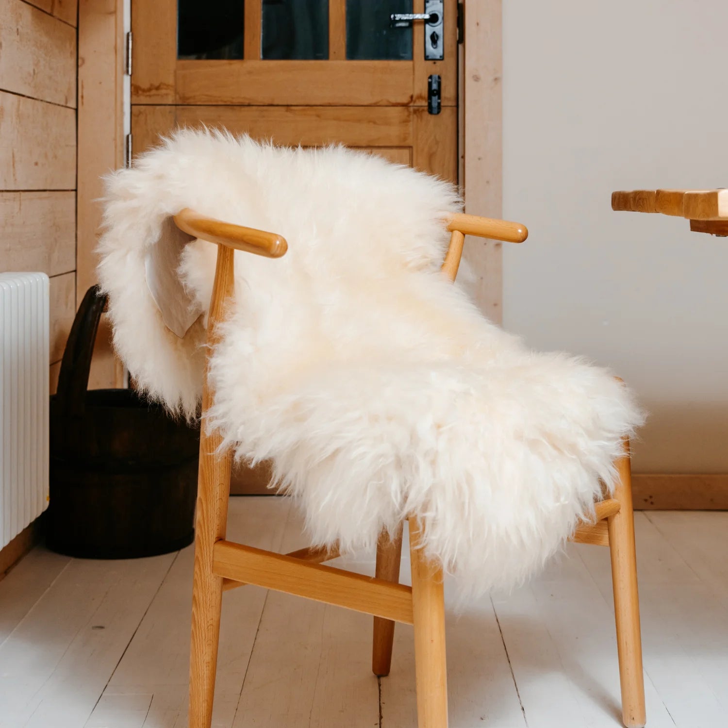 British Sheepskin Rug - Real white fluffy