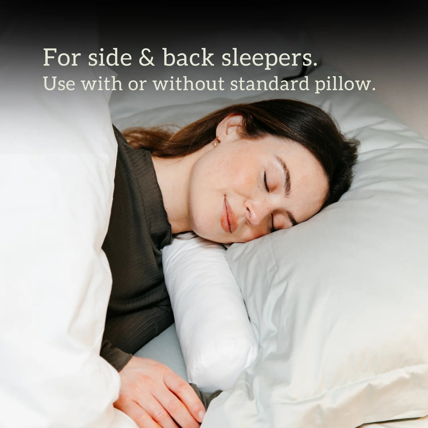 Neck Roll Pillow - Organic Wool or Buckwheat for side & back sleepers